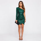 Naomi Fitzgerald | Sequin Cocktail Dress With One-Shoulder Detail For Women