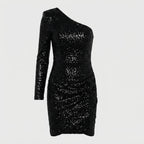 Naomi Fitzgerald | Sequin Cocktail Dress With One-Shoulder Detail For Women