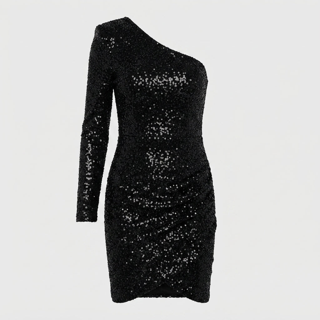 Naomi Fitzgerald | Sequin Cocktail Dress With One-Shoulder Detail For Women