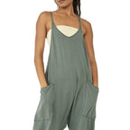 Phoebe Ranford | Brown Sleeveless Pocket Jumpsuit For Women