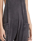 Phoebe Ranford | Brown Sleeveless Pocket Jumpsuit For Women