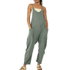 Phoebe Ranford | Brown Sleeveless Pocket Jumpsuit For Women