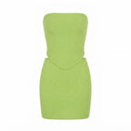 Poppy Ashgrove | Ribbed Two-Piece Skirt Set For Women