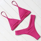 Tahlia Brooks | Hot Pink Triangle Bikini Set For Women