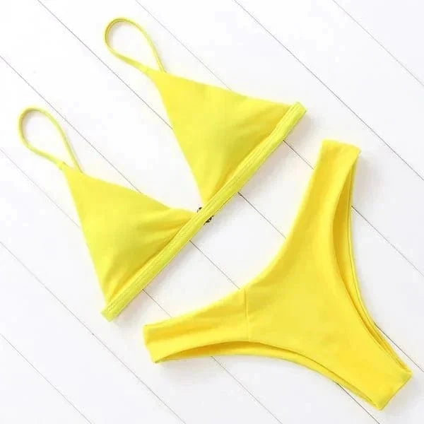Tahlia Brooks | Hot Pink Triangle Bikini Set For Women