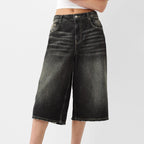 Women's Jeans | Wide Leg Cropped Denim Culotte