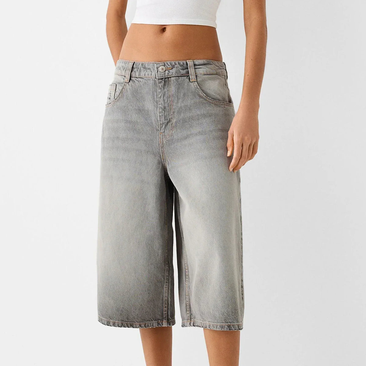 Women's Jeans | Wide Leg Cropped Denim Culotte