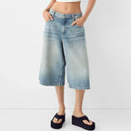 Women's Jeans | Wide Leg Cropped Denim Culotte