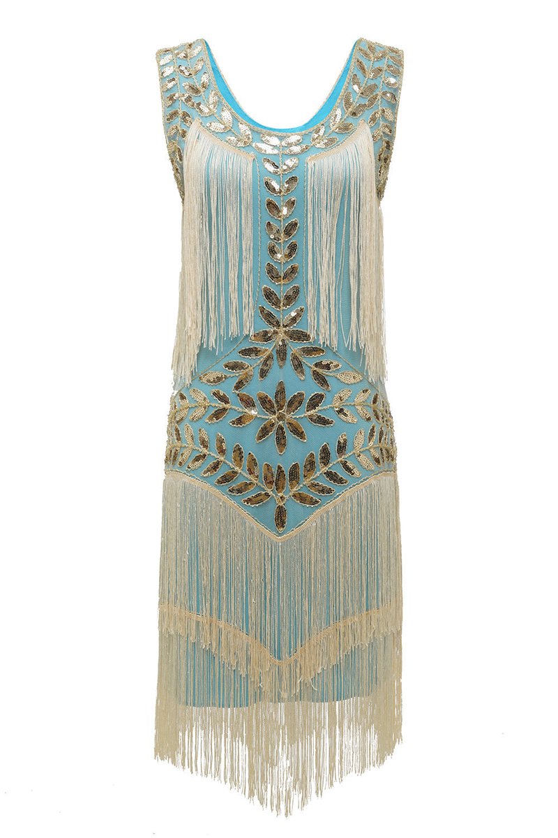 Freya | Women's 1920s Sequin Fringe Cocktail Party Dress Flapper Style
