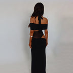 Isla | Women's Off-Shoulder Mesh-Panel Cocktail Party Dress