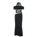 Isla | Women's Off-Shoulder Mesh-Panel Cocktail Party Dress