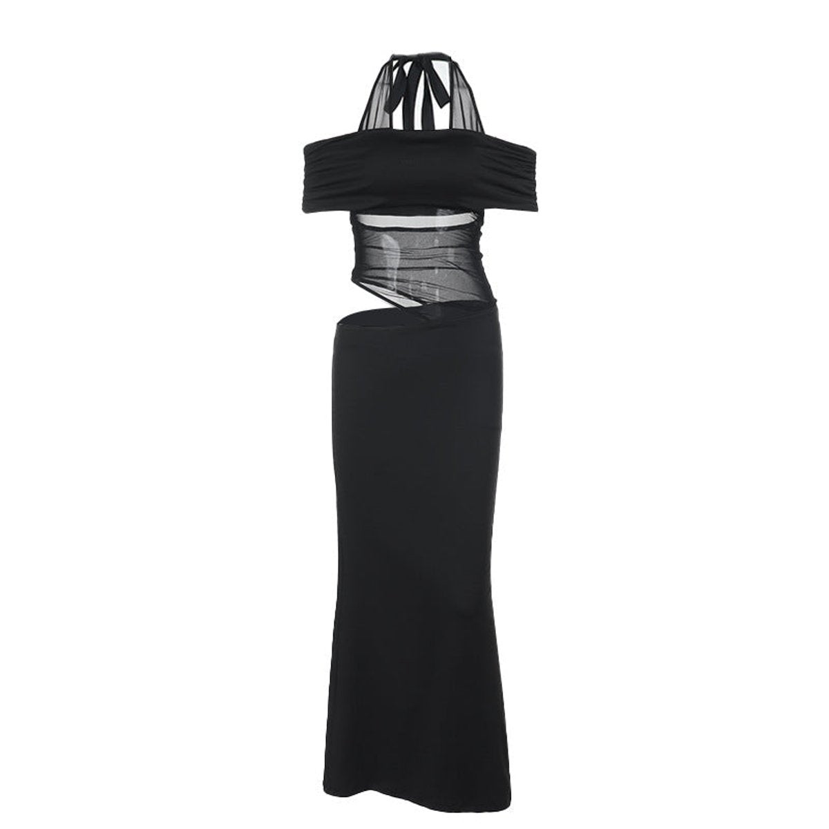 Isla | Women's Off-Shoulder Mesh-Panel Cocktail Party Dress