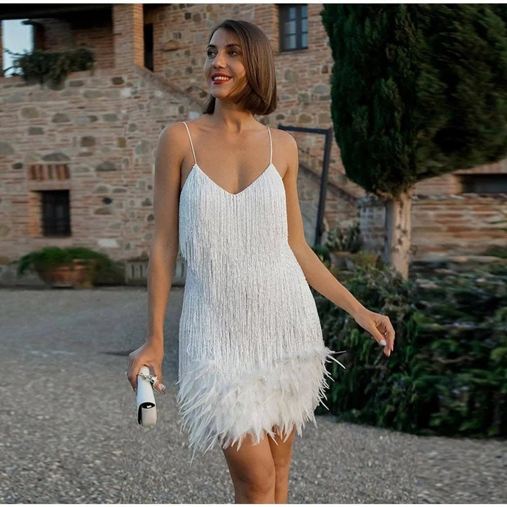 Aria | Women's Sequin Bodycon Spaghetti-Strap V-Neck Cocktail Party Dress