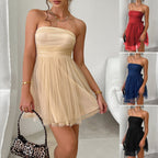 Rosie | Women's Strapless Glitter Tulle Cocktail Party Dress