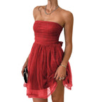 Rosie | Women's Strapless Glitter Tulle Cocktail Party Dress