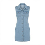 Zoe Murphy | Denim Summer Dress With Pockets For Women